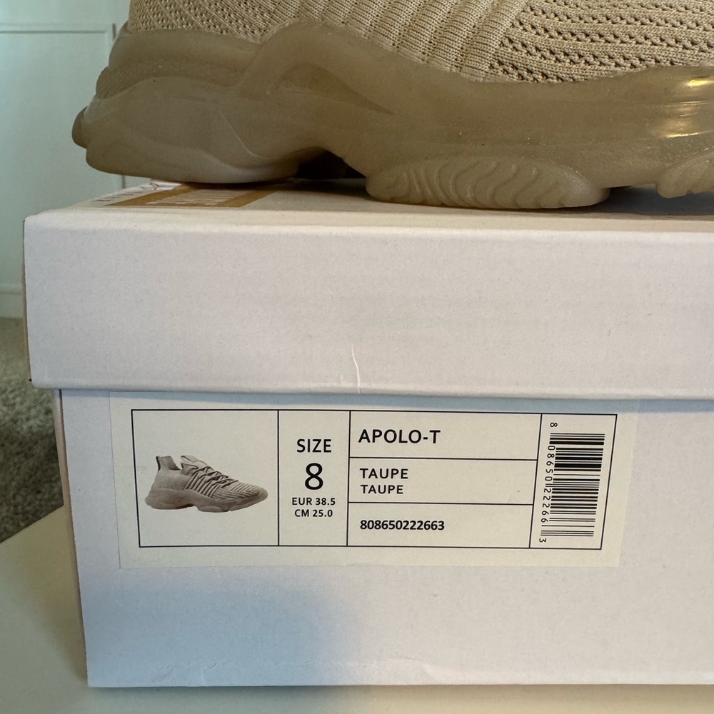Tan Memory Foam Sneakers - Picture 7 of 8